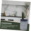 Amosfun Ceramic Chopsticks Holder under Sink Organizer Kitchen Sink Chopsticks Storage Container Drain Design view 2