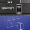 ORYMUSE 15 Inch Wine Fridge, 30 Bottle Under Counter Wine Cooler Built-In view 4