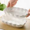 FURUIM2024M Baking Dish Ceramic Baking Dish Baking Rice Plate Tableware Oven Rectangular Household Deepening Salad Plate Steamed Fish Plate Roasting Pans view 3