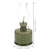 Cabilock Vintage Kerosene Lamp Hand Painted Ceramic Green 6.76X3.22X3.22in view 2