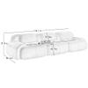 116" Modern Compressed Boneless Couch, 3 Seater Sectional Couches for Living Room, Gray Corduroy Cloud Modular Sectional Sofa, Comfy Memory Foam, Extra Deep, Sofas para Sala, No Assembly view 2