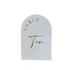 Arch Wedding Signs 3D Table Number Plate With Base(White,Tables 1-25) view 1