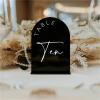 Arch Wedding Signs 3D Table Number Plate With Base(White,Tables 1-25) view 3