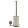 Antique Brass Bathroom Toilet Brush Set Holder Brush with Ceramic Cup view 1