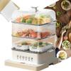 3-Tier Foldable Electric Steamer 360 Steam Cycle, Detachable Heater, 12-Hour Auto Keep Warm, Ideal for Meat & Versatile Cooking view 1