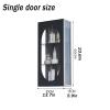 Floating Wall Cabinet, Metal Medicine Cabinet with Glass Door, Over-The-Toilet Storage, Wall-Mounted Bathroom Organizer with Doors for Cosmetics & Essentials view 2