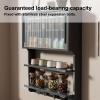 Stylish Wall-Mounted Kitchen Cabinets - Space-Saving Restaurant Storage Solutions, Integrated Wall Racks & Cosmetic Storage Box, 120x91cm - Perfect for Organizing & Enhancing Your Kitchen! view 4