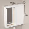 Smart Aluminum Medicine Cabinet with LED Touch Mirror, Wall-Mounted Bathroom Storage, Anti-Fog Sliding Door, Stylish Aluminum Alloy Design, Modern Bathroom Organizer view 2