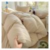 DJJSDMY Cotton Bedding Set Solid Bed Linen 4pcs with Sheet Duvet Cover Pillowcases Single Couple Bedsheet Single Couple Twin Size Full Size(Color 5,Twin Size 4pcs) view 3