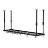 Adjustable Hanging Wine Rack Vintage Wrought Iron Floating Rack Retro Country Style Kitchen Restaurant Bar Wine Cellar Storage Expandable Width and Height 100/120cm Lengt view 2