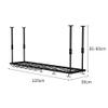 Adjustable Hanging Wine Rack Vintage Wrought Iron Floating Rack Retro Country Style Kitchen Restaurant Bar Wine Cellar Storage Expandable Width and Height 100/120cm Lengt view 3