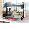 YHdtUO Kitchen Bathroom Storage Shelf Kitchen Hooks Craft Shelf Cooker Shelf Kitchen Multi-Purpose Organizer Shelf Rack Countertop & Wall Mounted,Black-One Size view 4