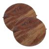 GLEAVI 2Pcs Heavy Duty Wood Grain Garbage Can Lid Easy to Clean Plastic Trash Can Covers Effortless Maintenance for Home Hotel Office Waste Containers view 1