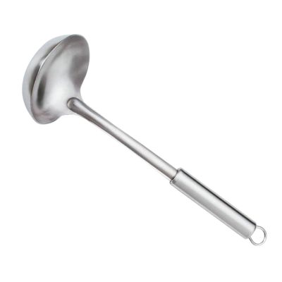 Amosfun Stainless Steel Heavy Duty Soup Scoop with Long Handle Kitchen Utensil for Cooking and Serving Soups for Home Chefs and Cooking Enthusiasts