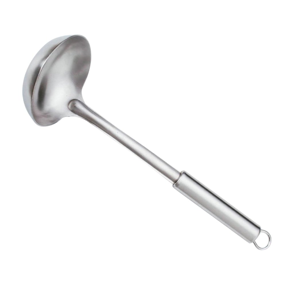 Amosfun Stainless Steel Heavy Duty Soup Scoop with Long Handle Kitchen Utensil for Cooking and Serving Soups for Home Chefs and Cooking Enthusiasts