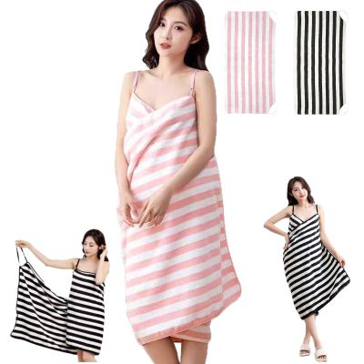 28x63in Glow Wrap Towel with Straps, Glow Wrap Towel Dress for Women, Wearable Halter Bath Towels for Women with Adjustable Straps (Pink)