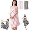 28x63in Glow Wrap Towel with Straps, Glow Wrap Towel Dress for Women, Wearable Halter Bath Towels for Women with Adjustable Straps (Pink) view 1