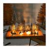 Table Centerpiece Black Wooden and Iron Christmas Candle Holder Taper Candle Holders Decorative Candelabra for Patio Dining Table Desk Party New House Gift view 1