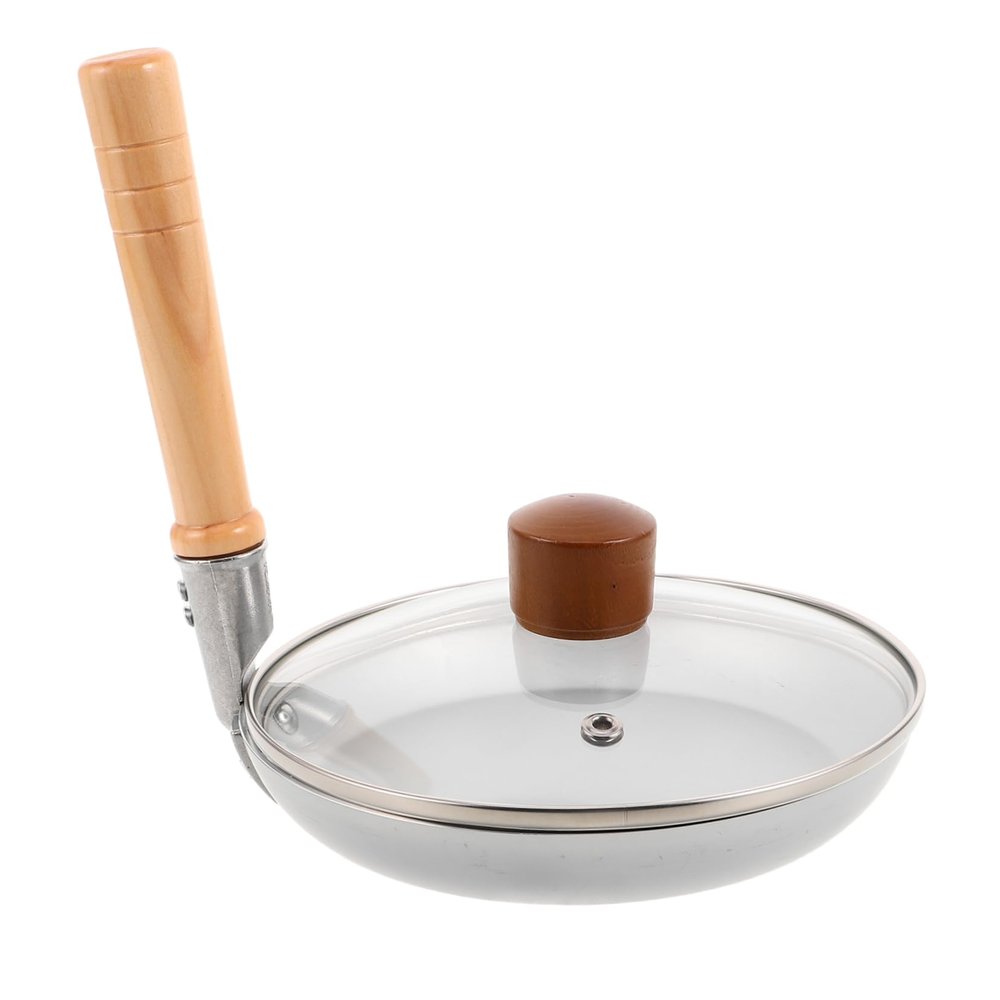 1 Set Japanese Mini Frying Pan with Lid Nonstick Egg Pan for Oyakodon Compact Vertical Handle Cookware for Traditional Japanese Recipes Kitchens