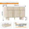 ALLHOMWIE 47" Wide Sideboard Buffet Cabinet with Storage, Modern Buffet with 3 Drawers and 3 Doors, Storage Cabinet with 2 Reinforced Legs for Kitchen, Living Room, Whitewashed Oak view 2