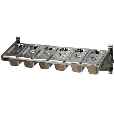 8 Pans Stainless Steel Wall Mount Spice Rack With Cover Kit,Multiple Retractable Compartments Organizer Holder,Countertop Storage Seasoning Box Depth 4IN(B/27.5X8.7X7IN-3PCS)