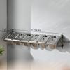 8 Pans Stainless Steel Wall Mount Spice Rack With Cover Kit,Multiple Retractable Compartments Organizer Holder,Countertop Storage Seasoning Box Depth 4IN(B/27.5X8.7X7IN-3PCS) view 2
