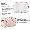 ALAZA Lovely Cherry Leaf Fruit Large Storage Basket for Organizing Foldable Storage Bin for Shelves Home with Handles 1 Pack view 2