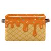 ALAZA Orange Ice Cream Large Storage Baskets for Organizing Foldable Storage Bins for Shelves Home with Handles 2 Pack view 1