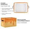 ALAZA Orange Ice Cream Large Storage Baskets for Organizing Foldable Storage Bins for Shelves Home with Handles 2 Pack view 2