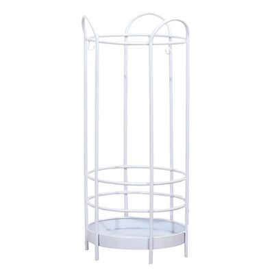 Metal Mesh Umbrella Holder with Drain Tray & Hook, Wrought Iron Umbrella Stand for Entryway, 27x60cm, Modern Storage Rack