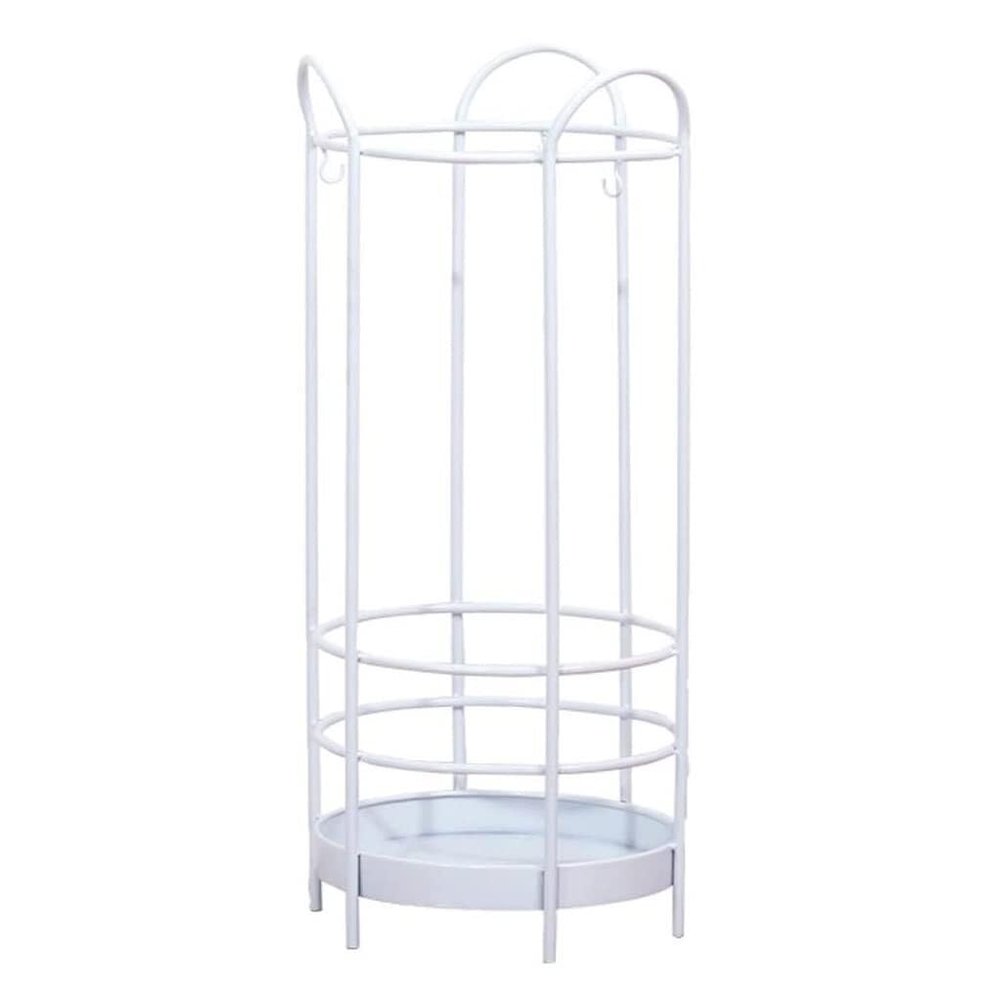 Metal Mesh Umbrella Holder with Drain Tray & Hook, Wrought Iron Umbrella Stand for Entryway, 27x60cm, Modern Storage Rack