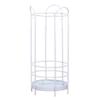 Metal Mesh Umbrella Holder with Drain Tray & Hook, Wrought Iron Umbrella Stand for Entryway, 27x60cm, Modern Storage Rack view 1