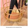 Metal Mesh Umbrella Holder with Drain Tray & Hook, Wrought Iron Umbrella Stand for Entryway, 27x60cm, Modern Storage Rack view 3