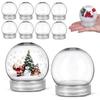 DOITOOL 10 Pcs 2.4 Inch Plastic Snow Globes with Screw Off Cap Clear Water Globe Jar for Christmas DIY Crafts Candy Cookies Plant Flower Moss Landscape view 1