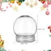 DOITOOL 10 Pcs 2.4 Inch Plastic Snow Globes with Screw Off Cap Clear Water Globe Jar for Christmas DIY Crafts Candy Cookies Plant Flower Moss Landscape view 3