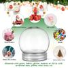 DOITOOL 10 Pcs 2.4 Inch Plastic Snow Globes with Screw Off Cap Clear Water Globe Jar for Christmas DIY Crafts Candy Cookies Plant Flower Moss Landscape view 4