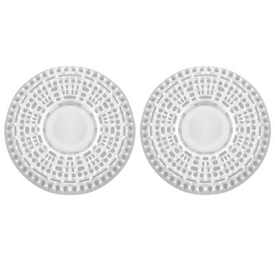 Shower Drain Hair Catcher, 2Pcs Silicone Shower Drain Cover, Anti-Clog Hair Stopper Grey/White for Kitchen Bathroom Laundry