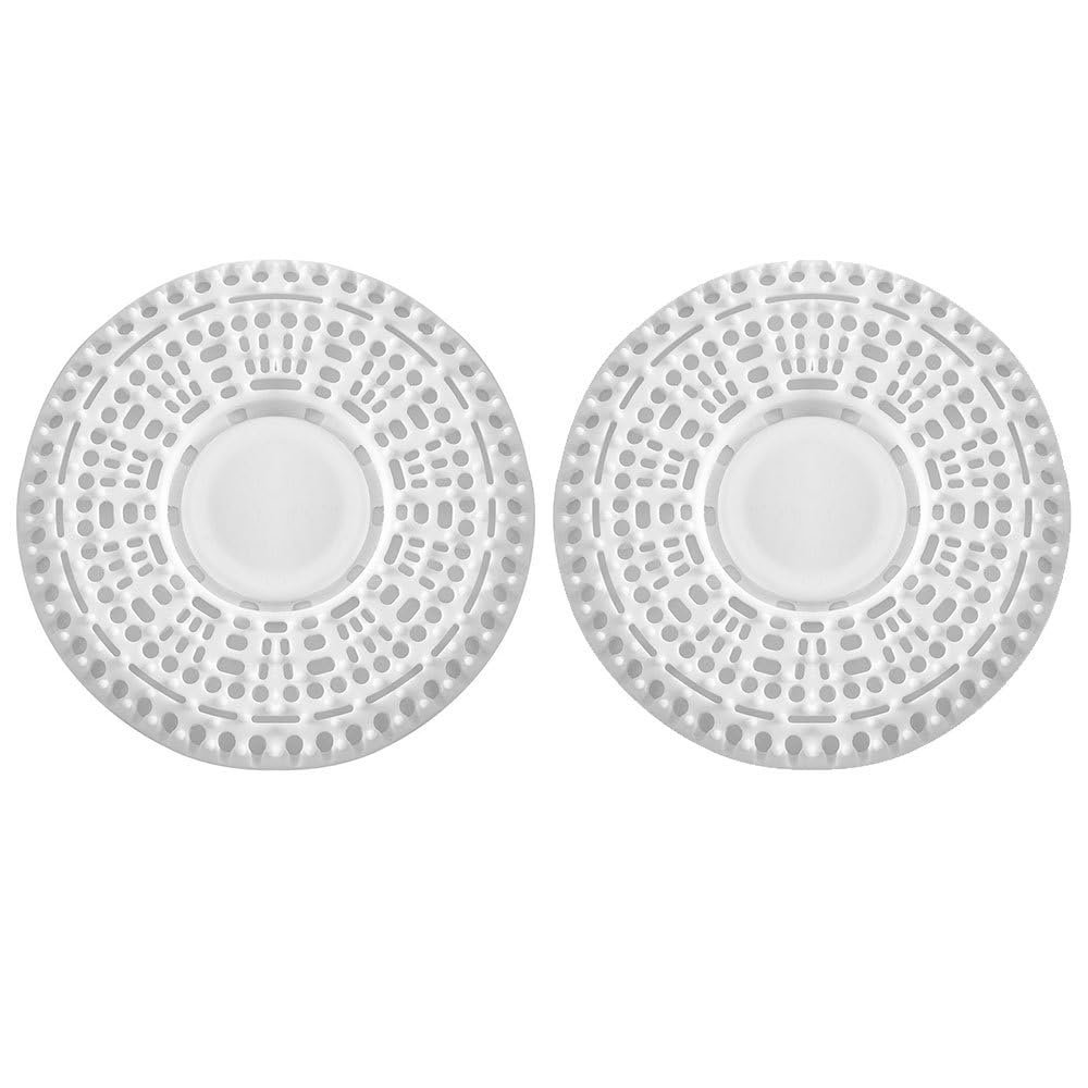 Shower Drain Hair Catcher, 2Pcs Silicone Shower Drain Cover, Anti-Clog Hair Stopper Grey/White for Kitchen Bathroom Laundry