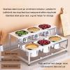 Stainless Steel Spice Rack Set for Kitchen - Commercial Countertop Dispenser with Pans & Lids - Perfect for Seasoning, Sauces, Condiments & Salad Ingredients (57x55.5x26cm) view 3