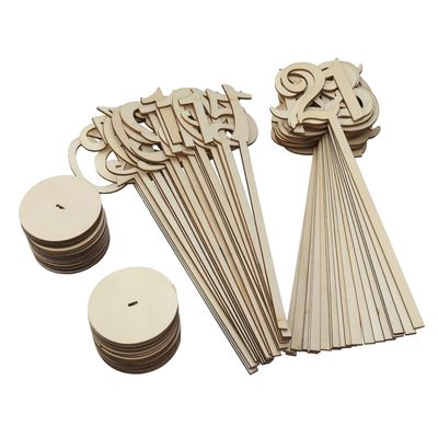 SOLUSTRE 40 Wooden Table Numbers with Base 1-40 Wedding Table Holders Elegant Decoration for Events Parties and Reception