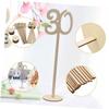 SOLUSTRE 40 Wooden Table Numbers with Base 1-40 Wedding Table Holders Elegant Decoration for Events Parties and Reception view 2
