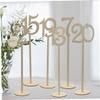 SOLUSTRE 40 Wooden Table Numbers with Base 1-40 Wedding Table Holders Elegant Decoration for Events Parties and Reception view 4