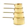 Luxshiny 4PCS Stainless Steel Measuring Spoon Set Golden Cups Multi-purpose Kitchen Utensils for Baking and Cooking for Home Use view 1