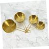 Luxshiny 4PCS Stainless Steel Measuring Spoon Set Golden Cups Multi-purpose Kitchen Utensils for Baking and Cooking for Home Use view 2