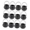 12Pcs Black Witch Cauldron Candy Jars Halloween Props Handheld Candy Buckets for Party Decorations Spooky Accessories for Trick Treat view 1