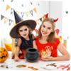 12Pcs Black Witch Cauldron Candy Jars Halloween Props Handheld Candy Buckets for Party Decorations Spooky Accessories for Trick Treat view 3