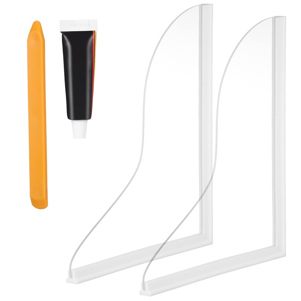 2Pcs Clear Shower Splash Guard Tub Splash Shield Water Containment for Sinks Bathtubs Easy Install Corner Splash Guard
