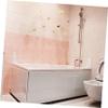 2Pcs Clear Shower Splash Guard Tub Splash Shield Water Containment for Sinks Bathtubs Easy Install Corner Splash Guard view 4