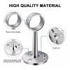Closet Pole Socket 8Pcs Flange Rod Holder Curtain Rod Bracket Stainless-Steel Curtain Rod Holder for Closet Rod with Screws(32) view 3