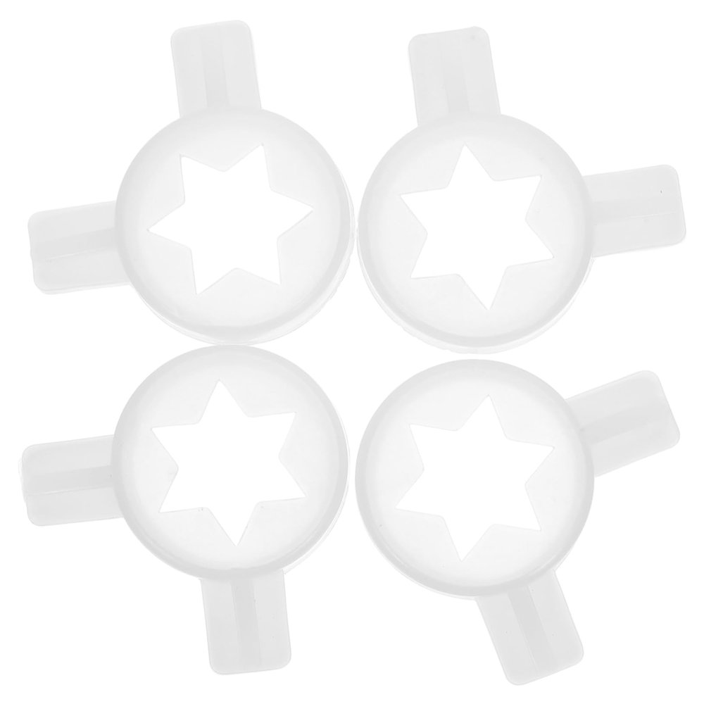 Ipetboom 4pcs Ice Cream Machine Nozzles Set Hexagonal Star Shape Piping Tips Plastic Cream Nozzles for Commercial Ice Makers and Dessert Decoration